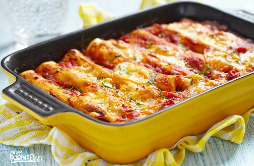 beef cannelloni with bechamel sauce